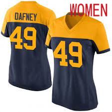 Women Green Bay Packers #49 Dominique Dafney Navy Nike Game NFL Jersey